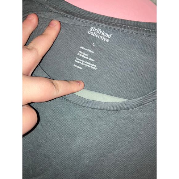 Girlfriend collective greyish green long sleeve comfy top size large - Picture 2 of 3